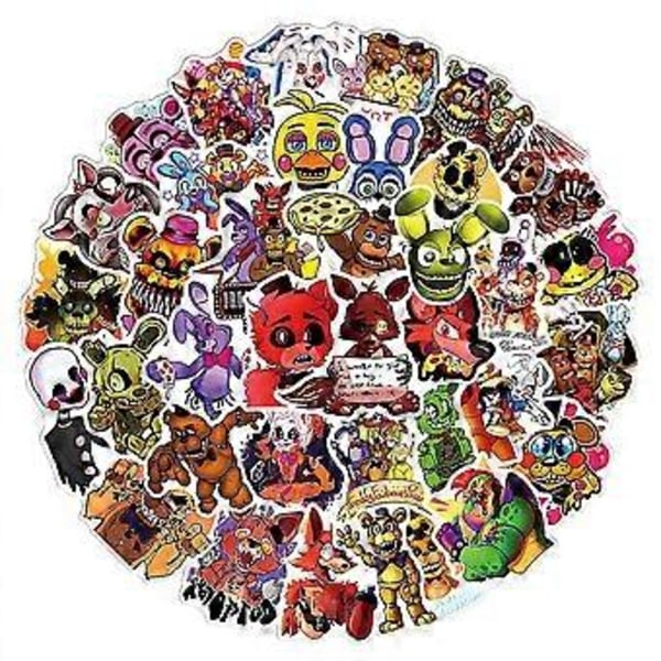 50 stk. Five Nights At Freddy's Klistremerker Fnaf Spill Vanntette Dekaler For Vannflasker, Laptop, Telefon, Skateboard, Bagasje -NMAOV
