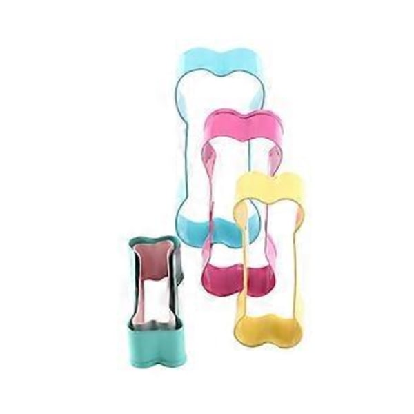 Sæt med 5 Kageudstikkere 3D Knogleformede Kiksforme Kage Fondant Glasur Konditori Udskærer Rustfrit Stål DIY Køkken Bagegrej Værktøj