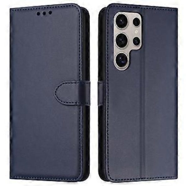 Plånboksfodral i läder med stativ och rem för Samsung Galaxy S25 Ultra (Stil C)