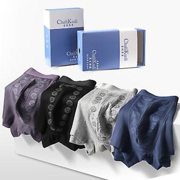 Eft Energy Field Therapy Miesten Alusvaatteet - Magneettiterapia Energinen Mies Jää Silkki Boxerit (4XL Violetti)