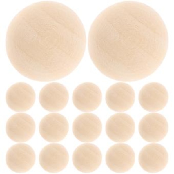 24 st Obehandlade Träpärlor DIY Hantverksmaterial Halva Träpärlor För Hantverk