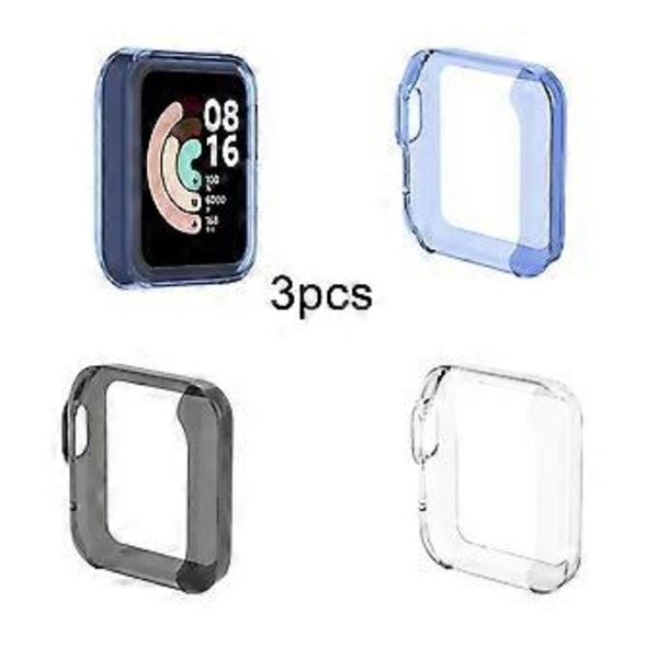 2023 Nytt Anti-Drop Urverktyg Halvpaket Dammsäkert Utbytbart Skal Tpu Skyddande Fodral För Mi Watch Lite Skärmskydd (3 st)