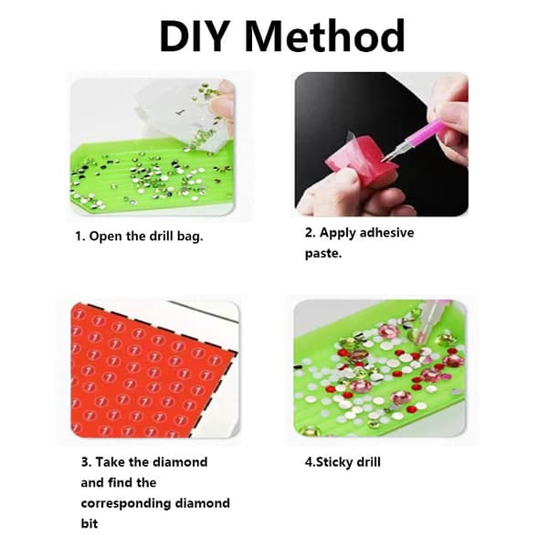 3D Stjernehimmel Snemand Julehytte DIY Rhinsten Mærkat Sæt – Træ Samle Håndværkspynt