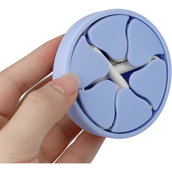 1 st USB-kabelupprullare, fläktformad sladdvinda, mjuk silikon, ingen D