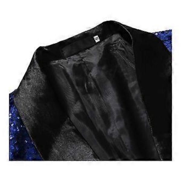 Herr Mode Kostym Paljett Casual Blazer Bröllopsfest Kostym Jacka Flera Storlekar Tillgängliga (2XL Guld)