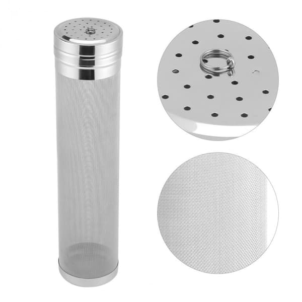 7 × 29 cm mesh rustfritt stål humlefilter sekundært filterpatron