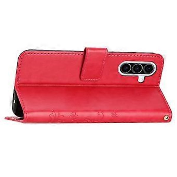 Til Samsung Galaxy A26 5G Etui PU Læder Telefon Wallet Cover med Rem (Style C)