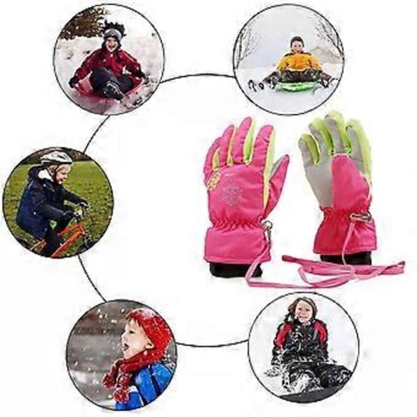 Skidhandskar för barn Vattentäta Barn Utomhus Småbarn Vinterhandskar Snowboardhandskar