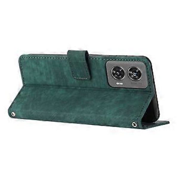 Til Motorola Edge 50 Fusion 5G Stødsikkert Etui Præget PU Læderpung Mobiltelefon Cover (Style D)