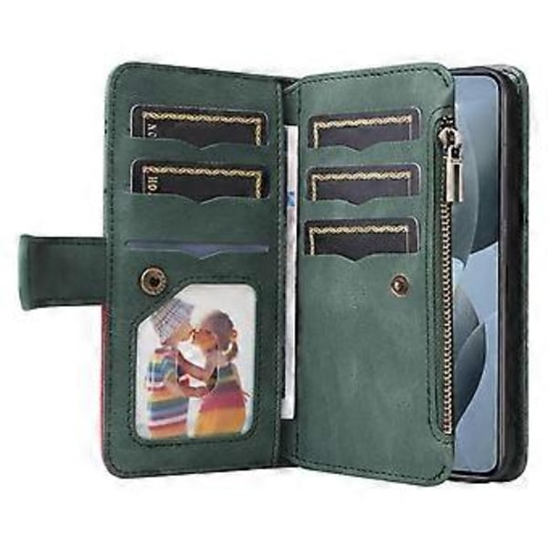 KT Multi-Function Series-5 Til Xiaomi 14T Etui Lynlås Pung Læder Telefon Cover Stativ (Style D)