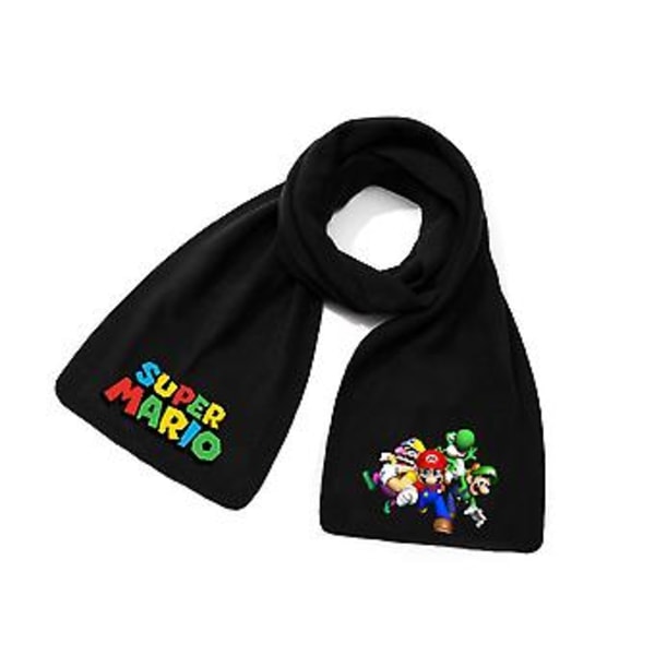 Super Mario Speltryckad Halsduk Barn Termisk Polarfleece Halsduk Vinter Varm Sjal Wrap Halsduk Pojkar Flickor Kreativa Presenter (C)