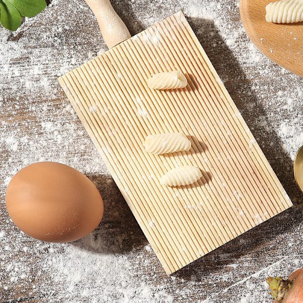 Pasta Stripper Board Makaroni Pasta Board Træ til presning og formning