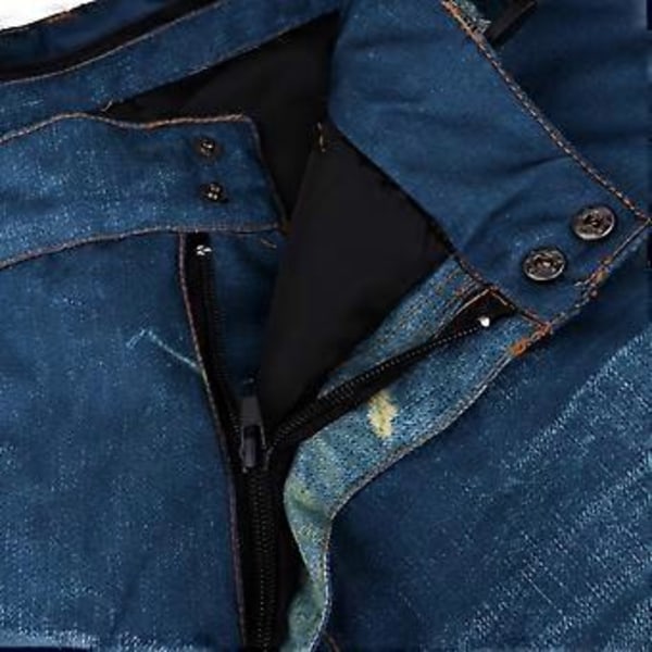 Herre Snøbukser Vanntett Utendørs Snowboard Termiske Jeans Bukser med Avtakbar Smekke (L)