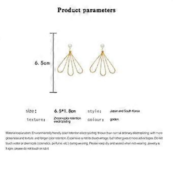 925 Sølv Nål Lange Tassel Ørepynt Kvinner Trendy Luksus Nisje Drop Ørepynt Perle Ørepynt Drop Øre Moderne Kvinnelig Smykker ( )