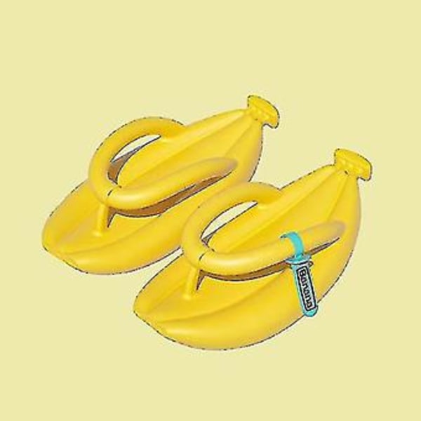 2023 Nye Banan Designer Personligheds Tøfler Søde Indendørs Og Udendørs Strand Solide Flip Flops Damer Sandaler Sko Slides-c (38-39 Gul)