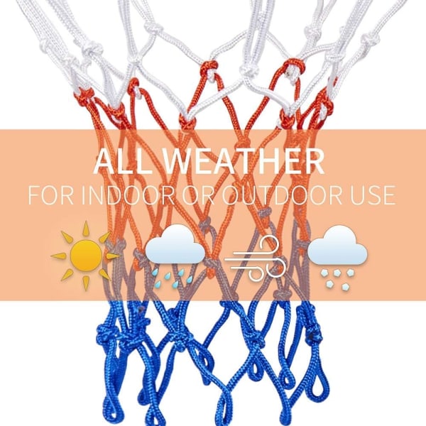 2 stycken Multicolor Basket Net, Basket Hoop Net, Replacem