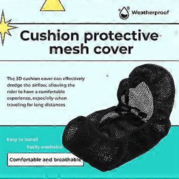 Motorcykel Mesh Sitsöverdrag för F900GS F 900GS Sätesskydd Kudde 3D Honeycomb Mesh Tyg Sadelkudde