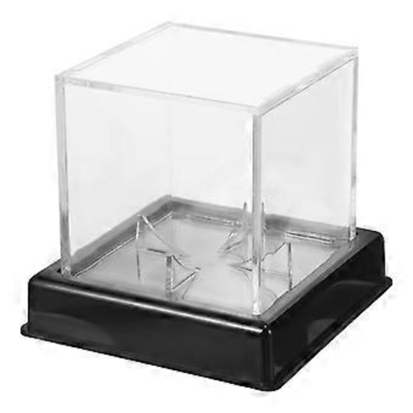 Fyrkantig Baseball Display Case Klar Plastkub Baseballhållare Transparent Visningsbox