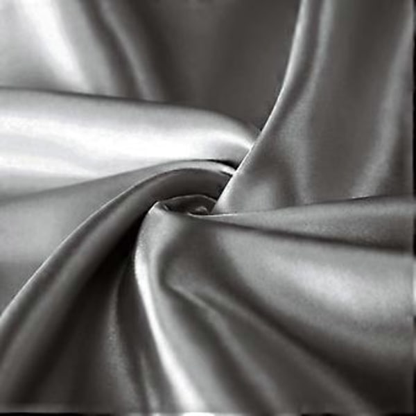 Satin Putesett For Hår Og Hud, 2-Pakk - 20*29 Tommer Putesett - Satin Putesett Med Konvoluttlukking (Grå)