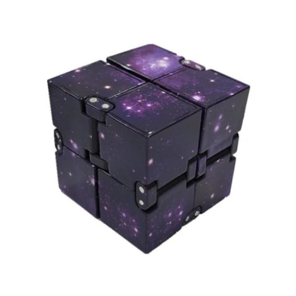 Infinity Cube - Nat - Evig Terning - Fidget Legetøj Lilla