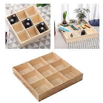9/10 rum Solid Trækasse Kompakt Skuffe Organizer Bakke Smykker 0x10x4,7CM