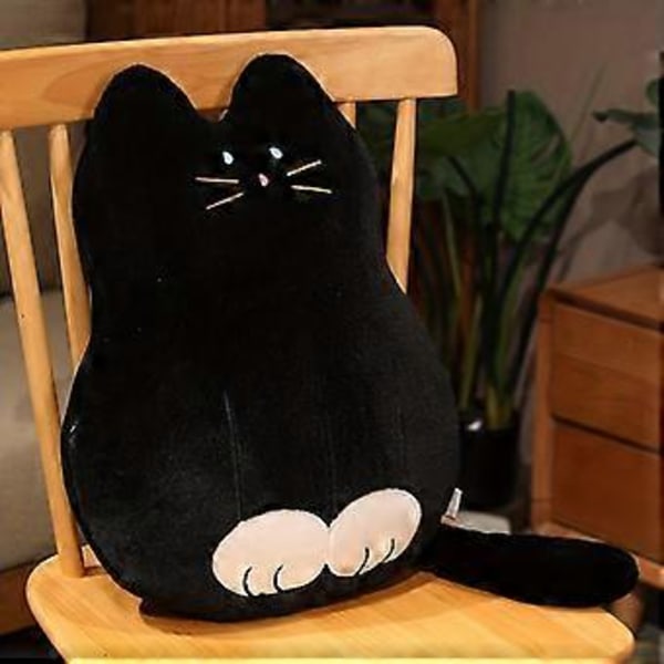Söt kattkudde docka flicka sover på säng kattunge docka mjuk plyschdocka födelsedagspresent (vit katt)