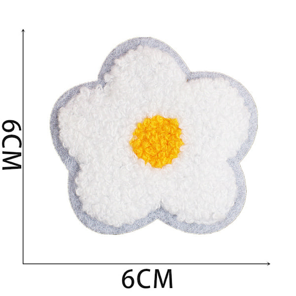 13 stk. Broderet blomster serviet lap, skal broderet stof p