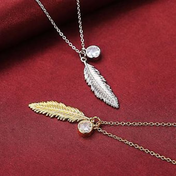 Halsband i Sterlingsilver med Fjäder för Kvinnor