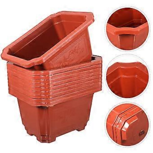10 stk Klassiske Bonsai Potter Havebrug Tyk Blomsterpot Holdbar Bonsai Dyrkningspot