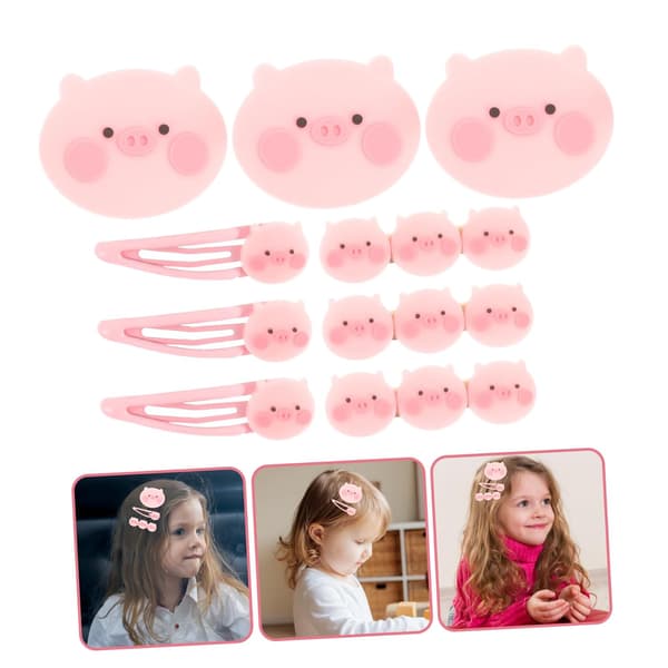 9 st hårnålar rosa dekor smäll bangs hårklämma håraccessoarer för flickor Chr