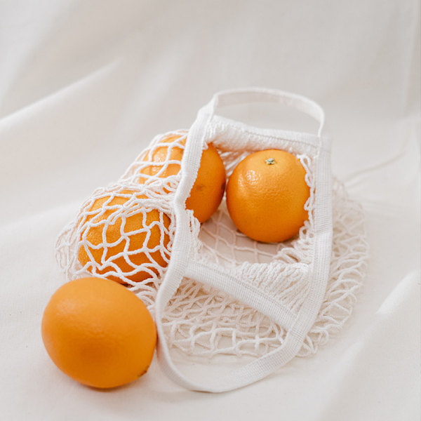 2 st återanvändbara shoppingkassar bärbar nätpåse frukt grönsaksförvaring E