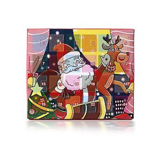 2024 Julekalender med 24 Dages Nedtælling - Julebørn Xmas Overraskelse Blind Box Gave - Piger DIY Armbånd Halskæde Charm Vedhæng Smykkefremstillingssæt ( )
