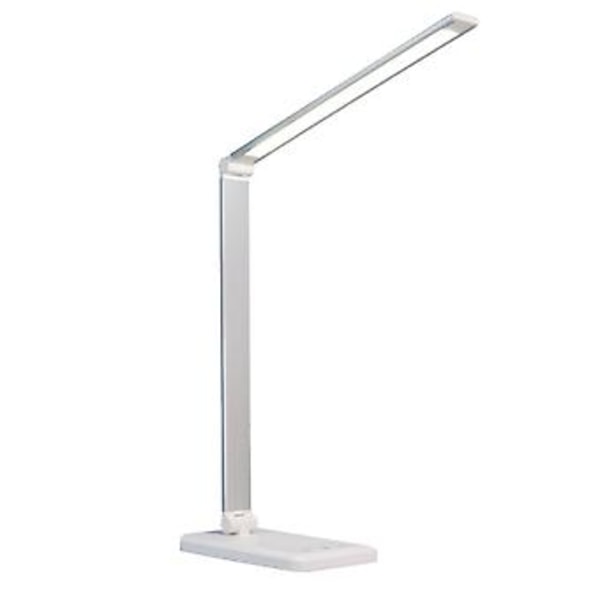 Professionell Skrivbordslampa, Silver LED-skrivbordslampa, Flera Belysningsalternativ För Hemmakontor, Elegant Och Minimalistisk Design, 5 Belysningslägen 10 Ljusstyrkor