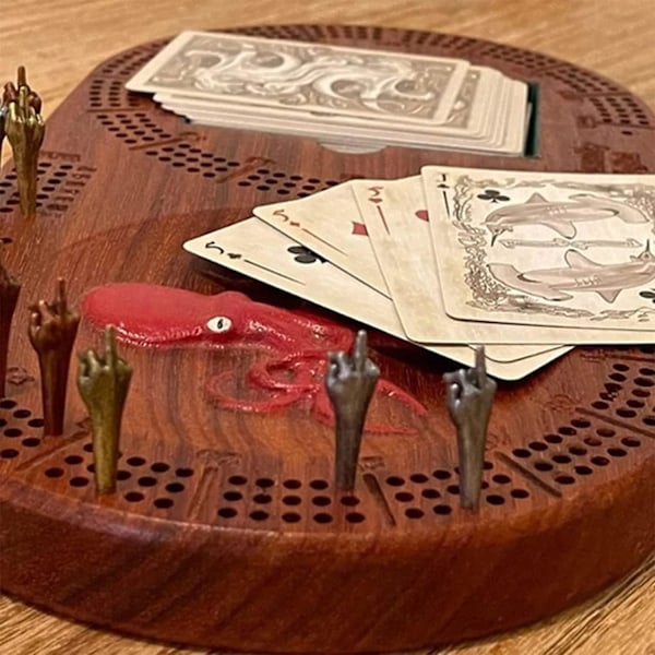 9 st Cribbage-pinnar i harts, roliga Cribbage-pinnar i 3 färger, roliga Cribbage-pinnar, Cribbage-brädespinnar som passar 1/8 hål Leksaksspeltillbehör