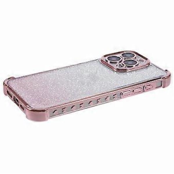 iPhone 15 Pro Max -kotelo TPU Glitter Gradient -puhelinkuori galvanoidulla kehyksellä (Tyyli E)