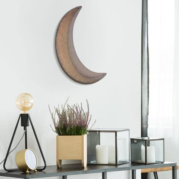 Boho väggdekor i månfas - Månde väggdekor - Metallväggdekor