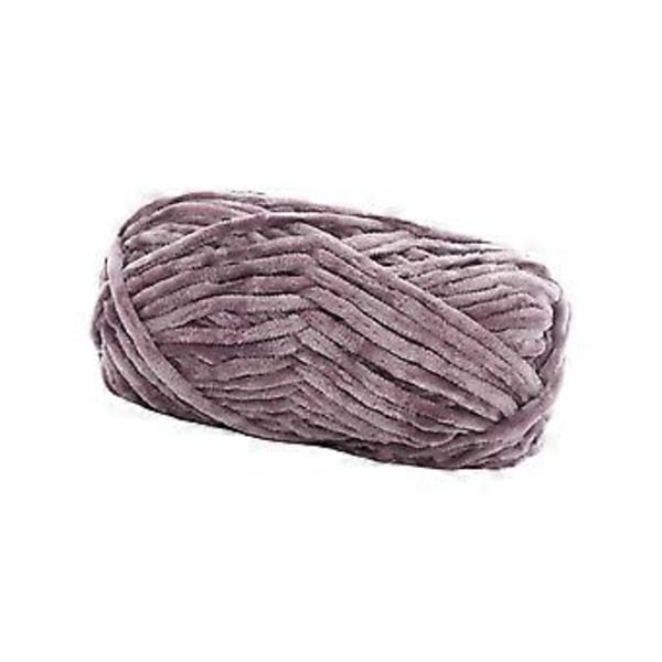 Kraftig Garn Håndstrikning 80M DIY Tube Kæmpe Garn Hækling Vægt Garn Håndstrik Garn til Plaider Håndværk Halstørklæder Trøjer Pude (Smoky Gray)