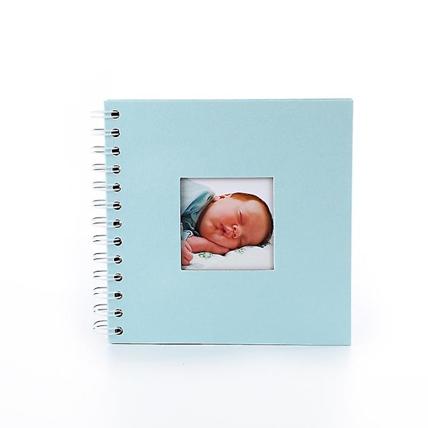 DIY fotoalbum for kjærlighetsminner DIY-verktøy familiebaby minnebok julebursdagsgaver (blå)