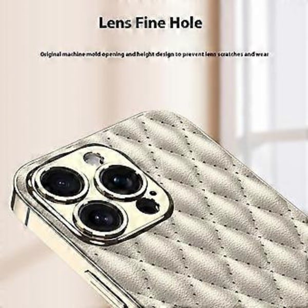 GKK iPhone 16 Pro -kotelo, vinoneliökuvioitu PU+TPU+PC-puhelinkuori, galvanoidulla reunuksella (tyyli E)