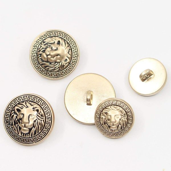 10 stk. tøj knapper - Fashion Lion Head sy knap metal Bu