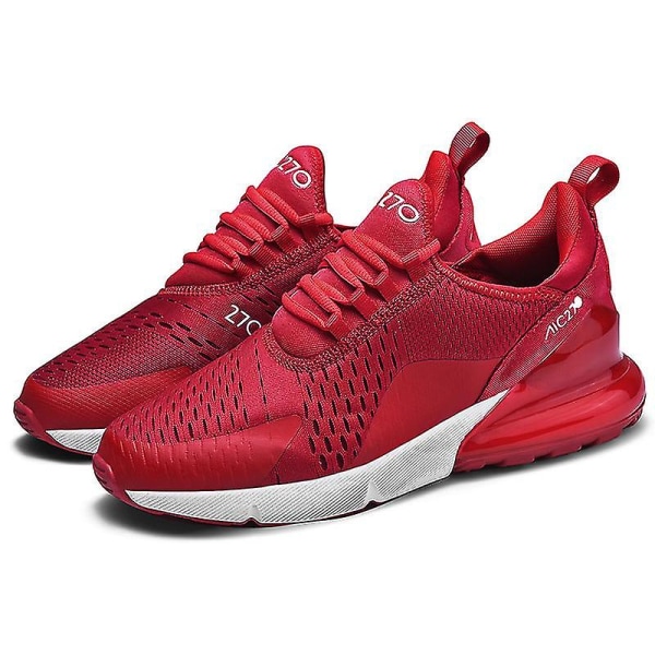 Mens Air Sports Running Shoes Breathable Sneakers Universal All Year Women Shoes Max 270 Red Red 37