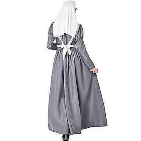 Middelalderlig Medicinsk Uniform Sygeplejerske Kostume Cosplay Kvinde Kostume Til Halloween (M)