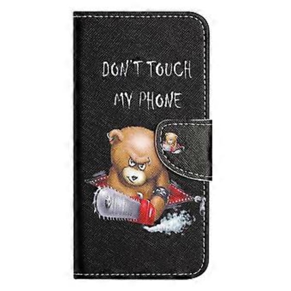 Til Motorola Moto G55 5G Etui Kryds Tekstur Læder Telefon Cover Mønster Print (Stil A)