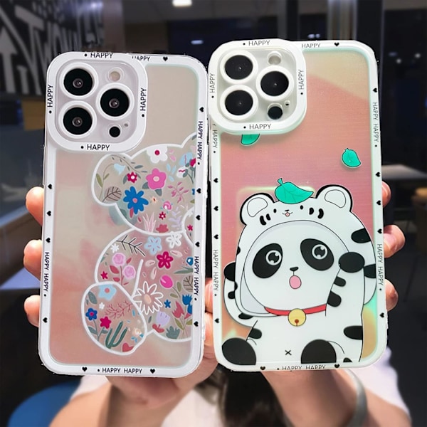 Panda iPhone 12 Pro Max -puhelimen kuori, Pehmeä TPU-iskunkestävä suoja