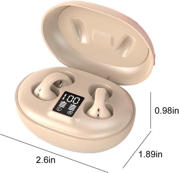 Trådløse ørepropper Trådløse øreklipshodetelefoner, Bluetooth 5.3 Clip-on Ea