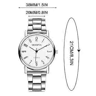 Hvide Herremode Stålure Kronograf Armbåndsure - Et Sofistikeret Ur til Den Moderne Mand!  B