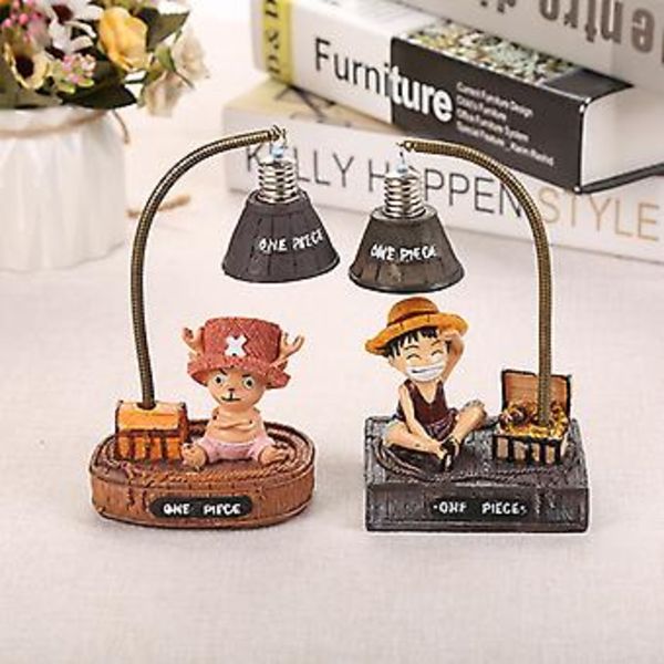One Piece Luffy Tony LED nattlampe bordlampe nattlys barnerom leketøy (Luffy)