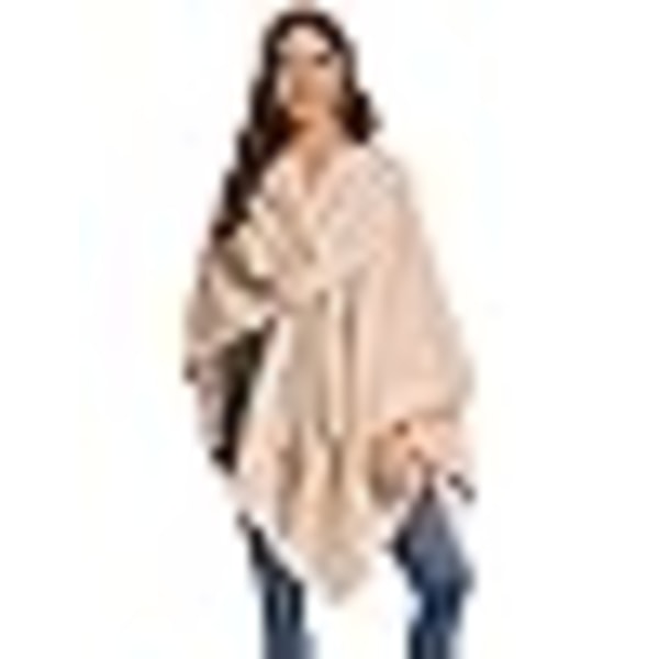 Poncho Dam Kvinna Vinter Varm Elegant Poncho Pläd Poncho Kappa Stickad Poncho Kavaj Vinter Poncho Halsduk Kvinna Present till Födelsedag Jul