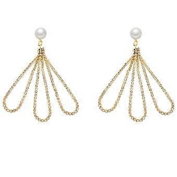 925 Sølv Nål Lange Tassel Ørepynt Kvinner Trendy Luksus Nisje Drop Ørepynt Perle Ørepynt Drop Øre Moderne Kvinnelig Smykker ( )
