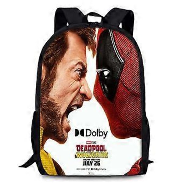 Deadpool & Wolverine Rygsæk Studenter Skoletaske Børns Skolesæson Gave D